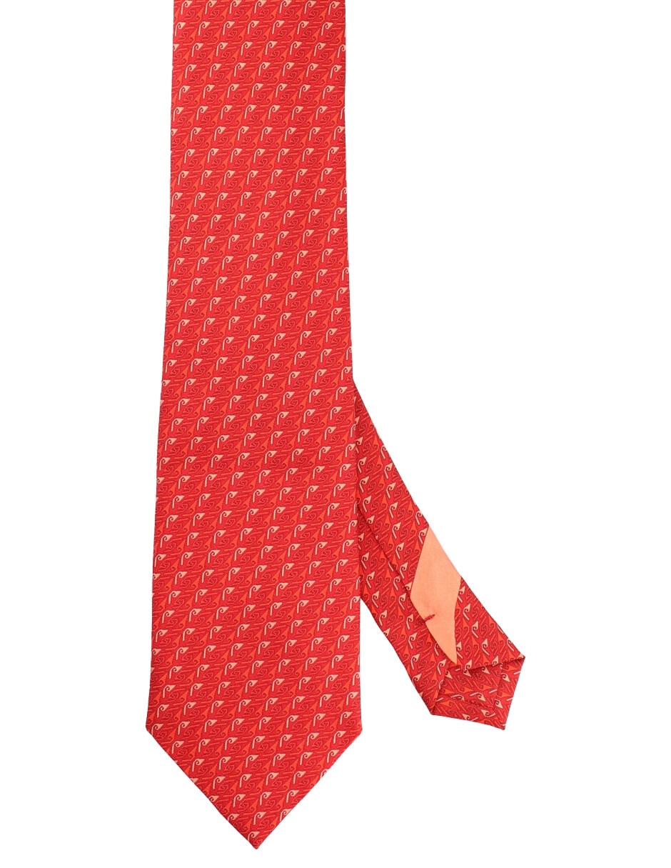 Corbata regular de seda estampada para hombre