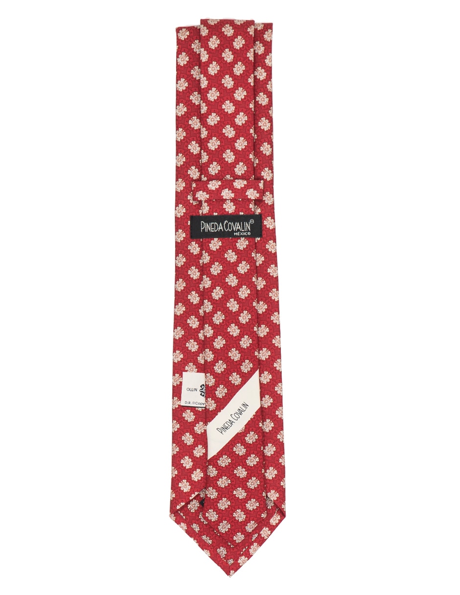 Corbata regular de seda estampado gráfico para hombre 2