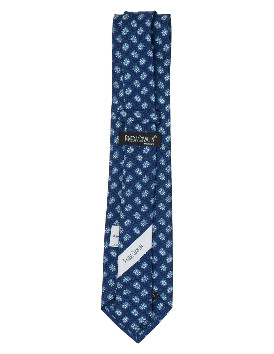 Corbata regular de seda estampado gráfico para hombre 2