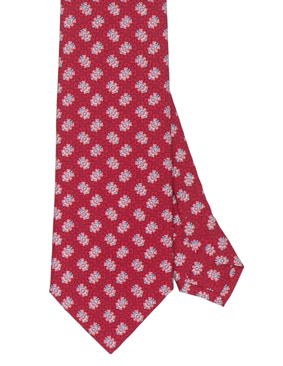 Corbata regular de seda estampada para hombre