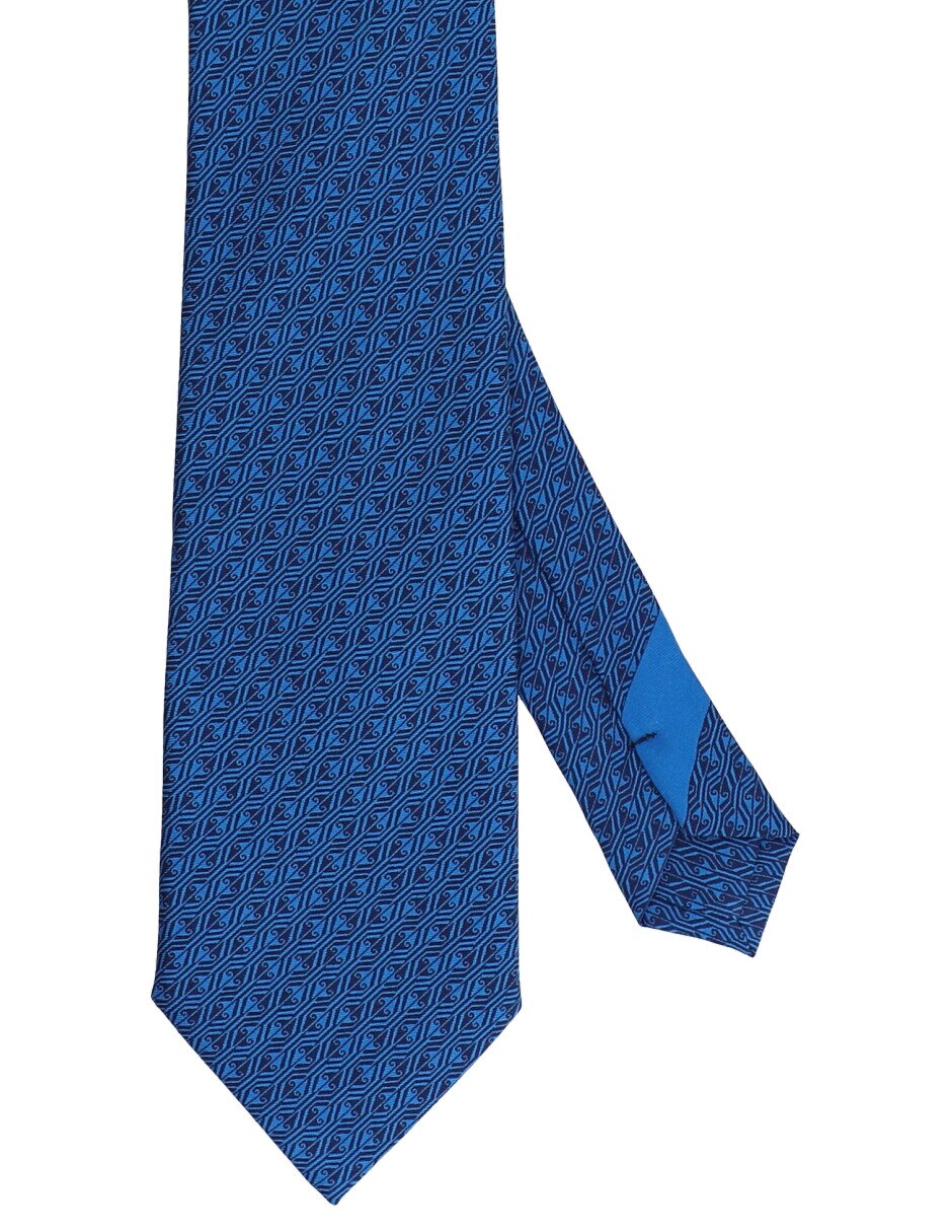 Corbata regular de seda estampada para hombre 1