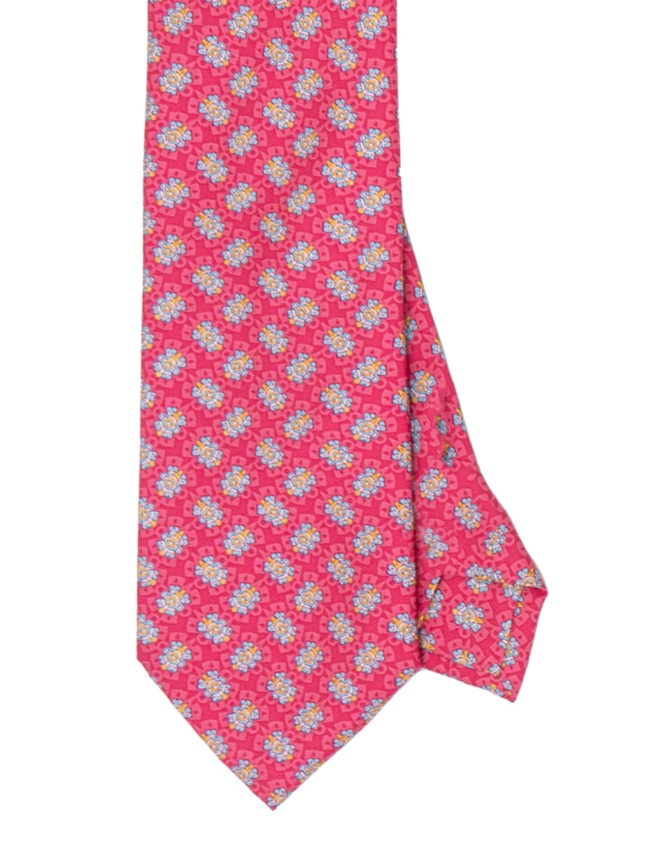 Corbata regular de seda estampada para hombre 1