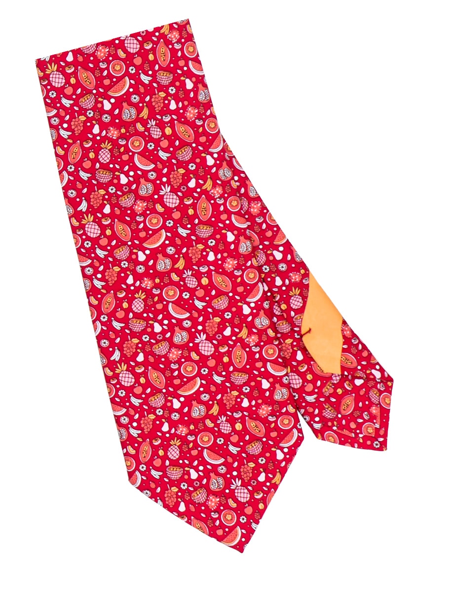 Corbata regular de seda estampada para hombre 3