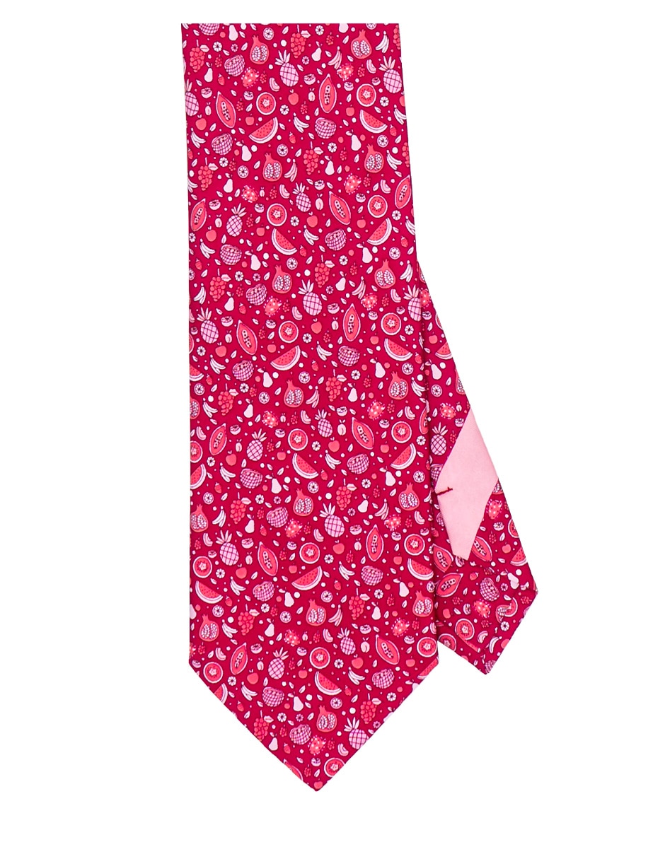Corbata regular de seda estampada para hombre