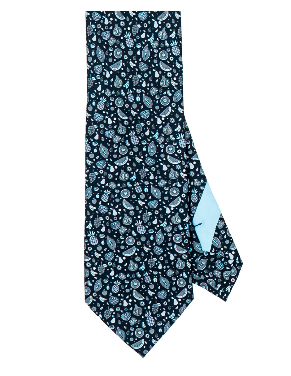 Corbata regular de seda estampada para hombre