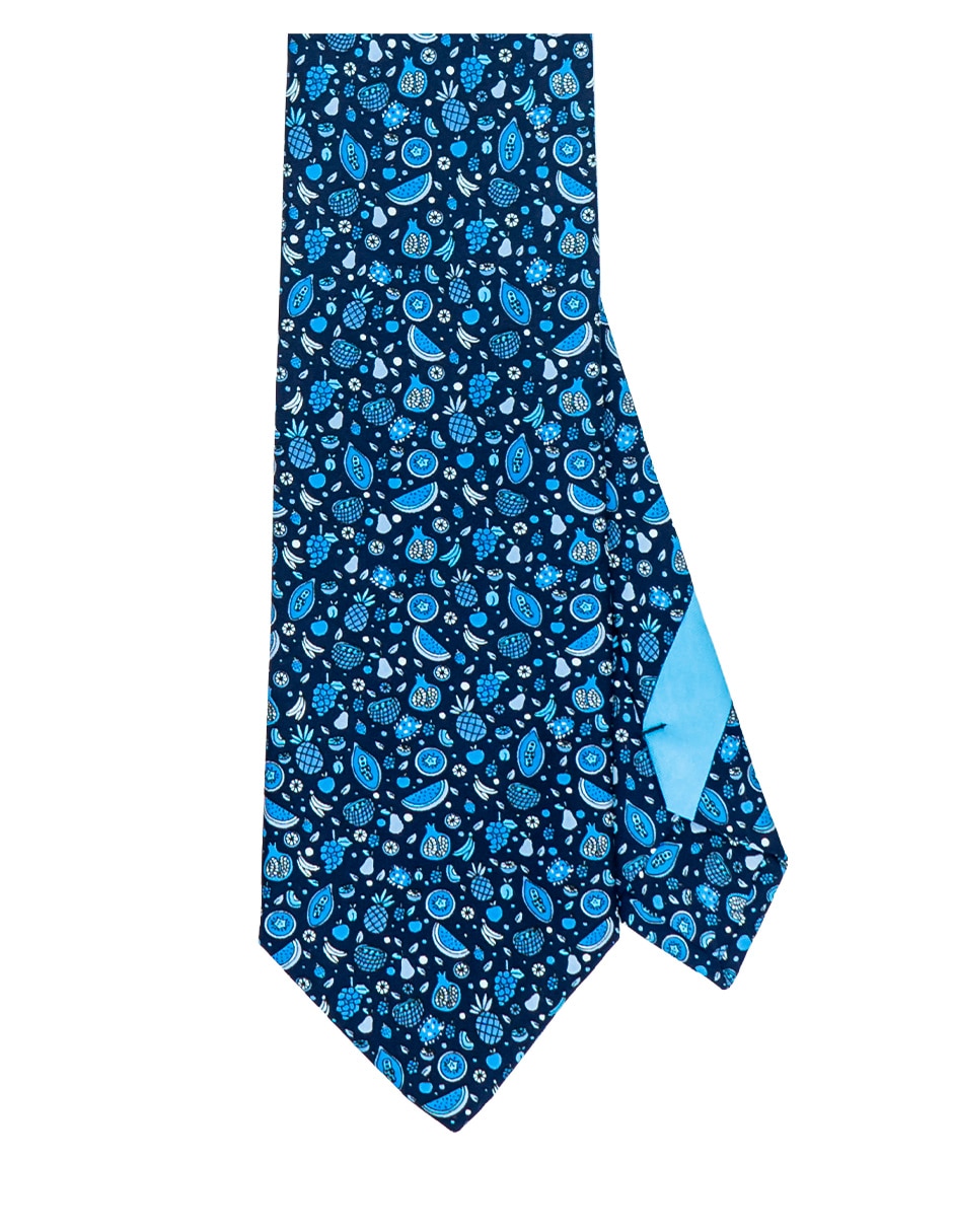 Corbata regular de seda estampada para hombre