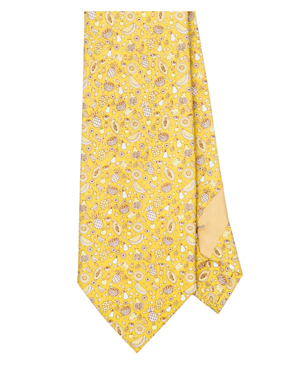 Corbata regular de seda estampada para hombre