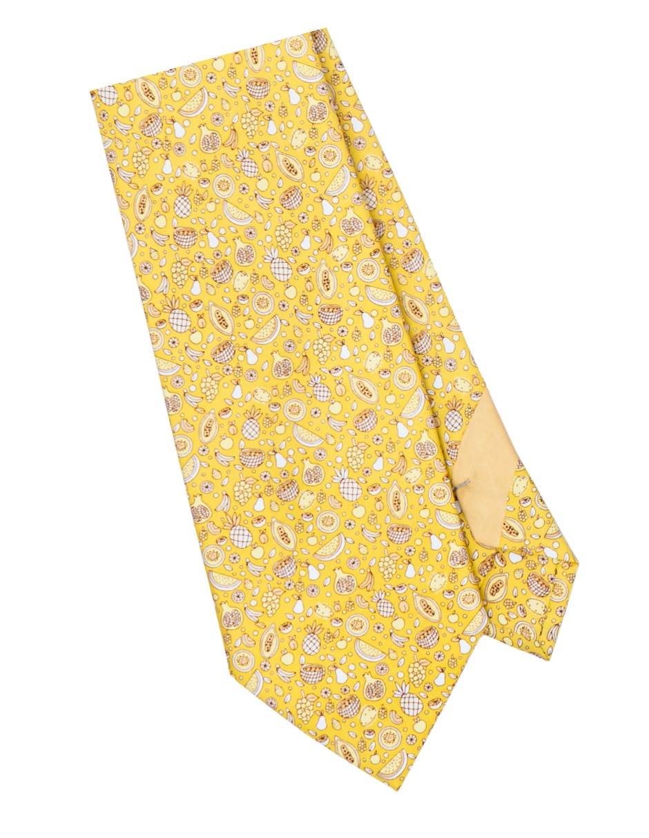 Corbata regular de seda estampada para hombre 3