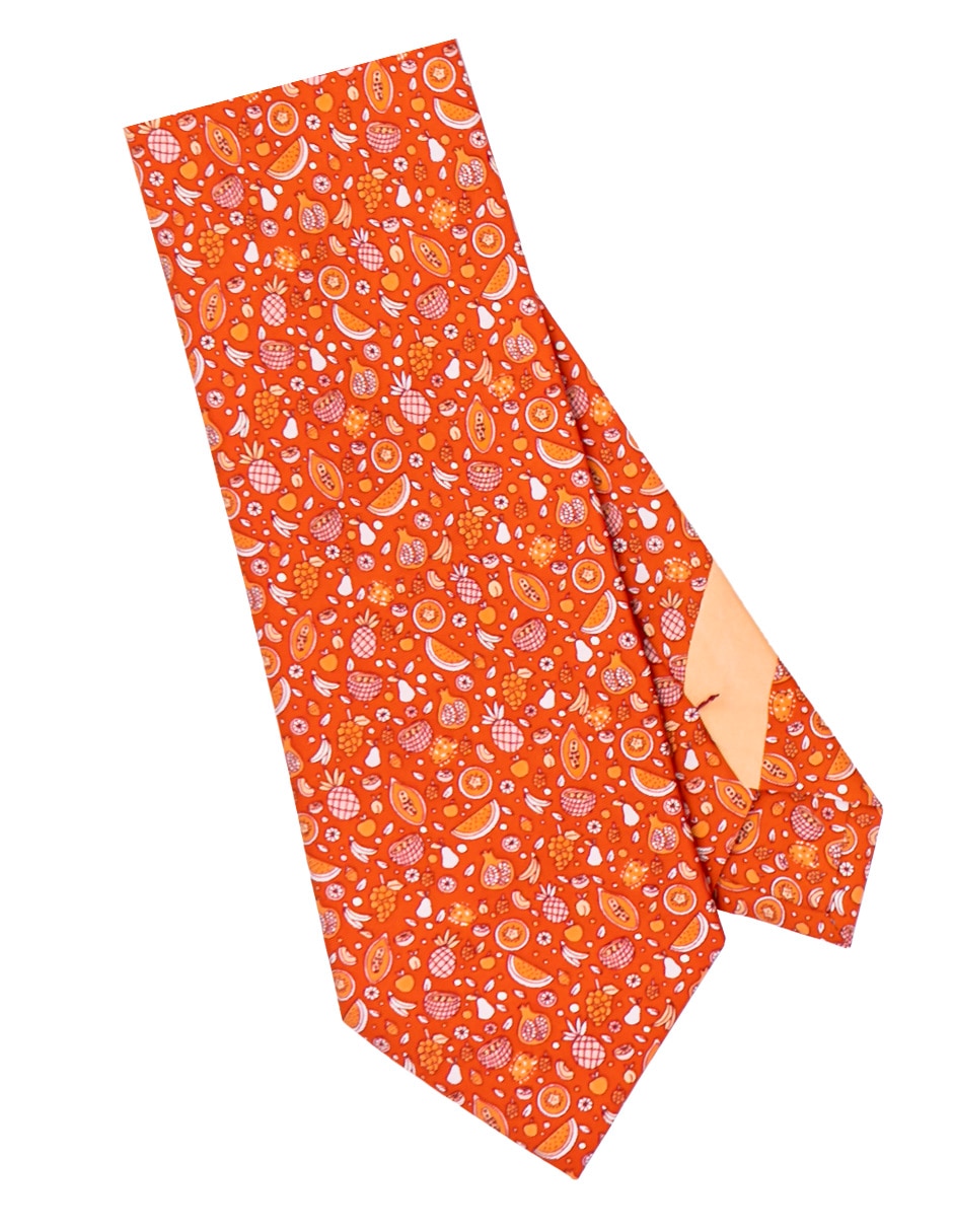 Corbata regular de seda estampada para hombre 3
