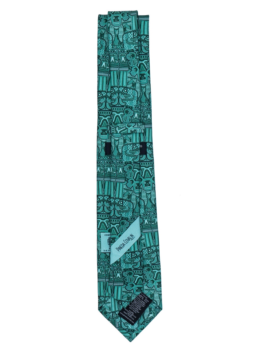 Corbata regular de seda estampada para hombre 2