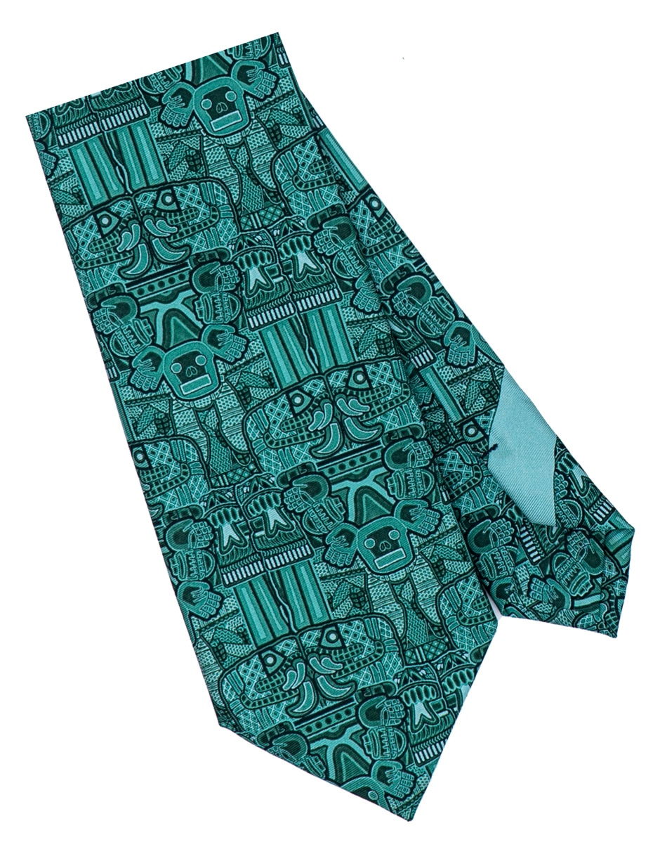 Corbata regular de seda estampada para hombre 3
