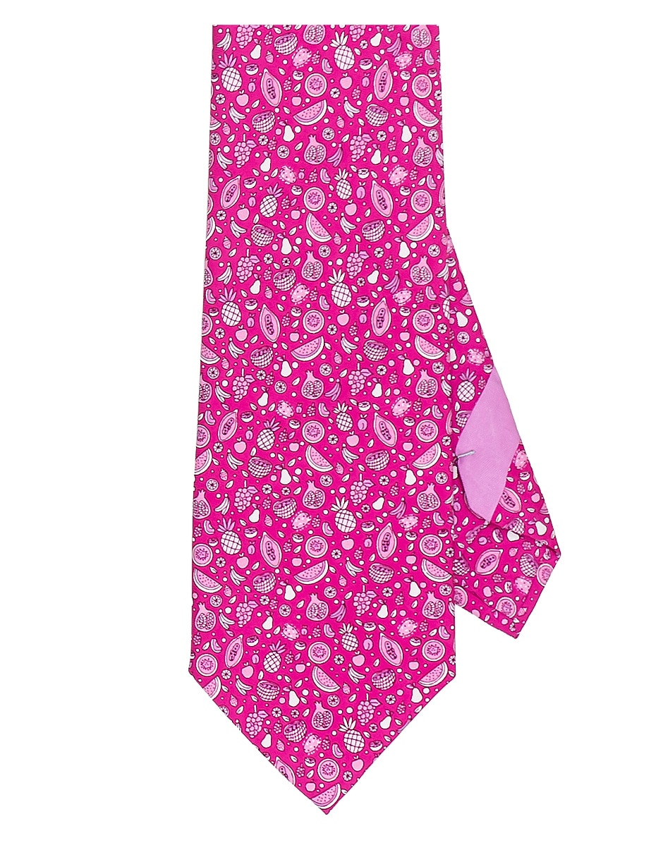 Corbata regular de seda estampada para hombre 1