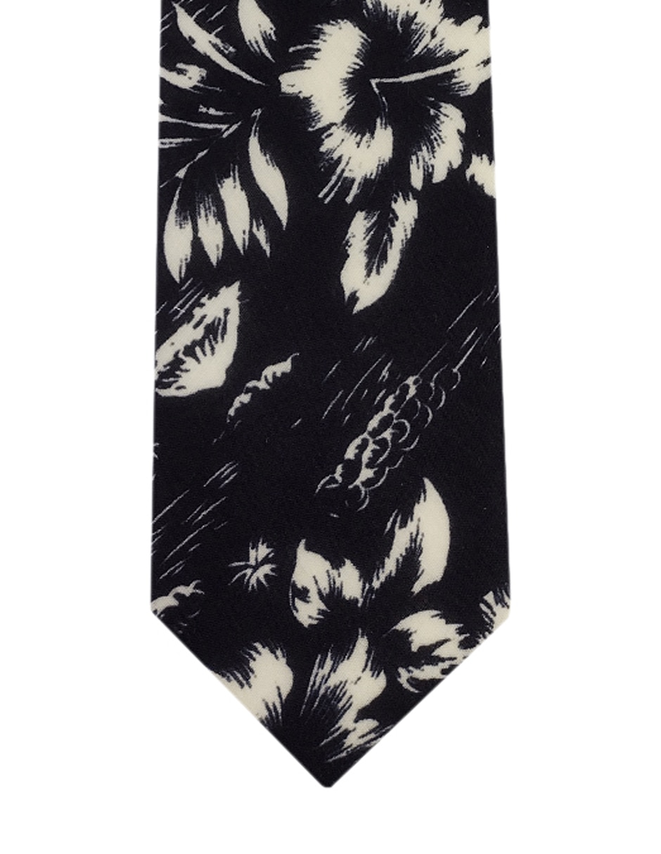 Corbata regular estampado floral para hombre 1