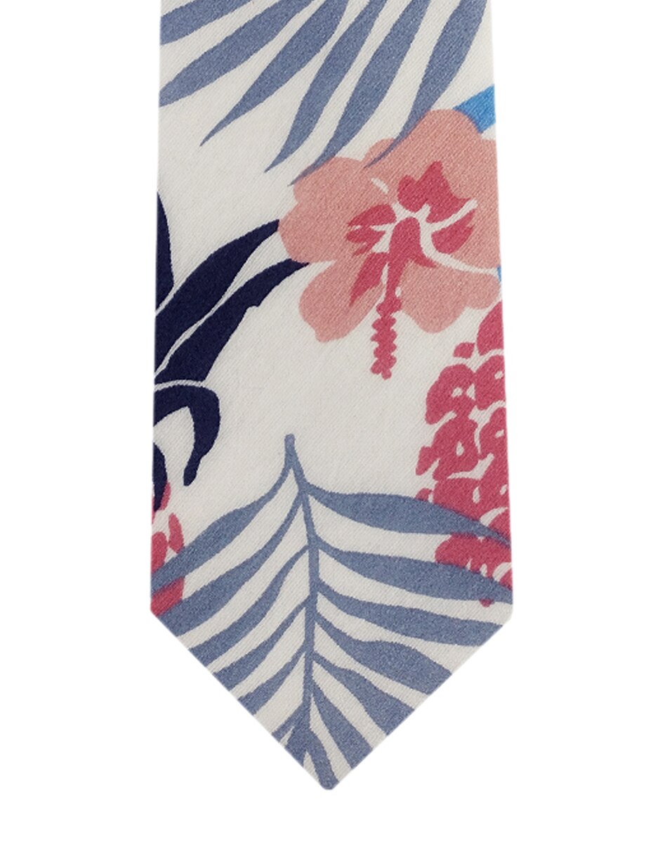 Corbata regular estampado floral para hombre 1
