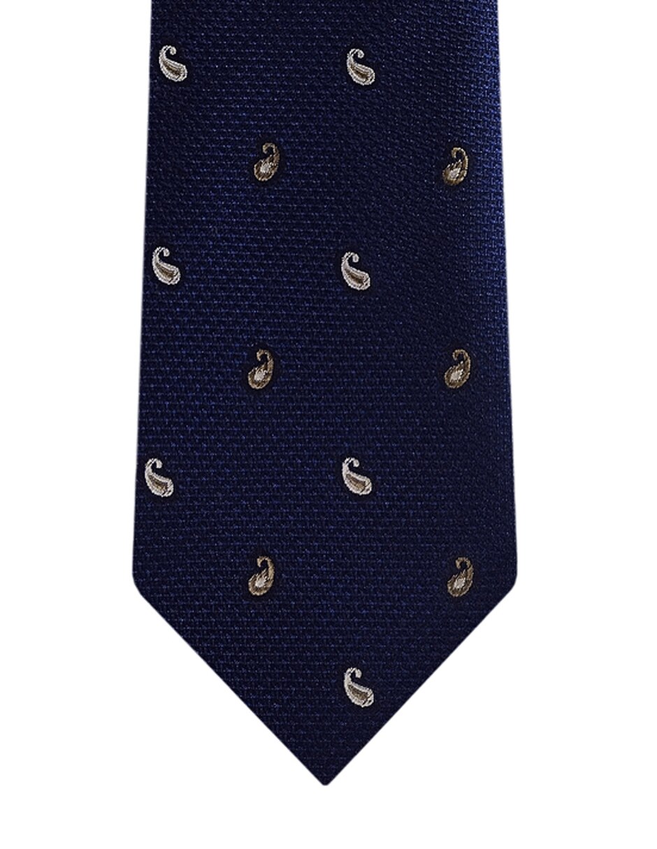 Corbata regular de seda estampado paisley para Hombre 1