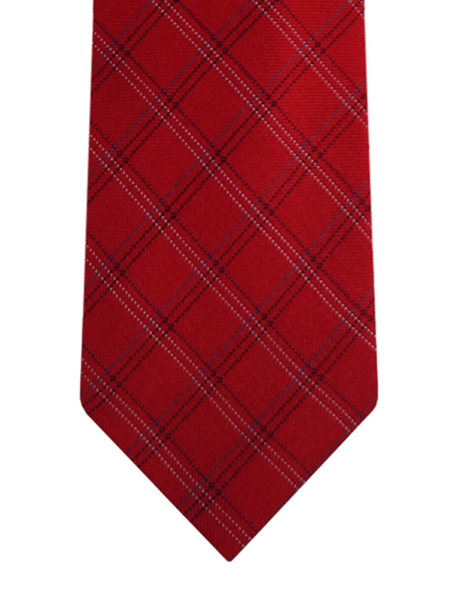 Corbata regular de seda estampado a cuadros para Hombre 1