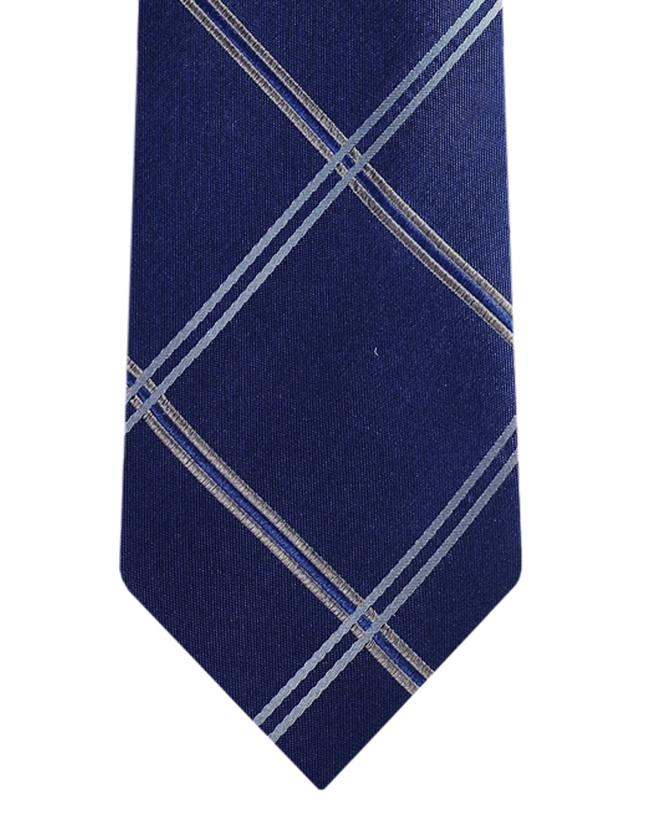 Corbata regular de seda estampado a cuadros para Hombre 1