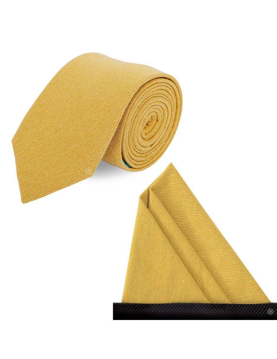 Set de corbata y pañuelo grin accs slim (4-6 cm) "de" algodón "estampado" jaspeado "para" hombre