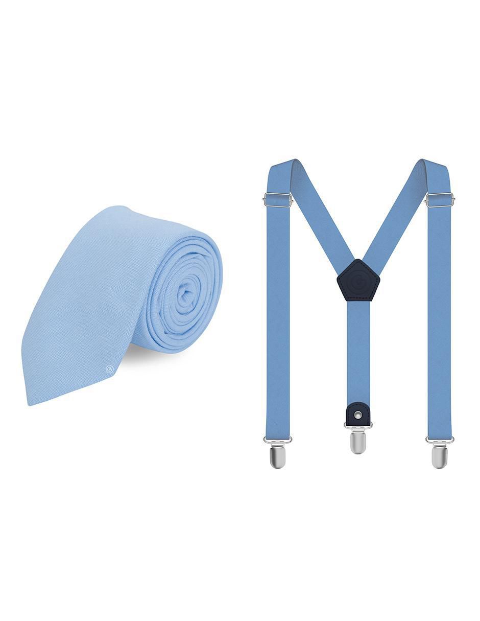Set corbata slim estampado jaspeado para hombre