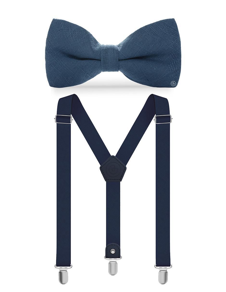 Set de moño y tirantes para hombre