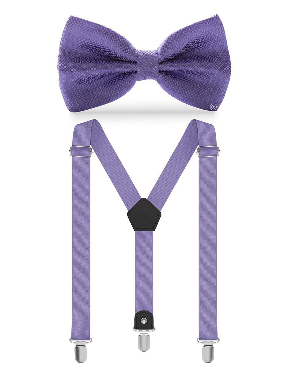 Set de moño y tirantes para hombre