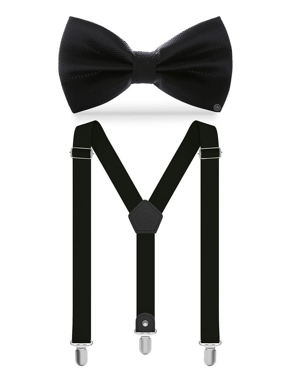 Set de moño y tirantes para hombre