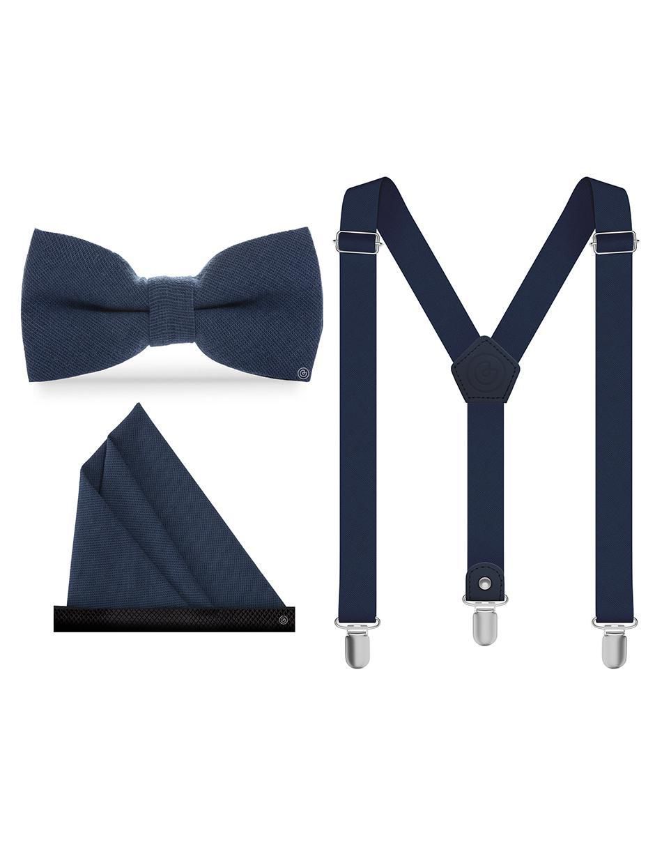 Set de moño y tirantes para hombre