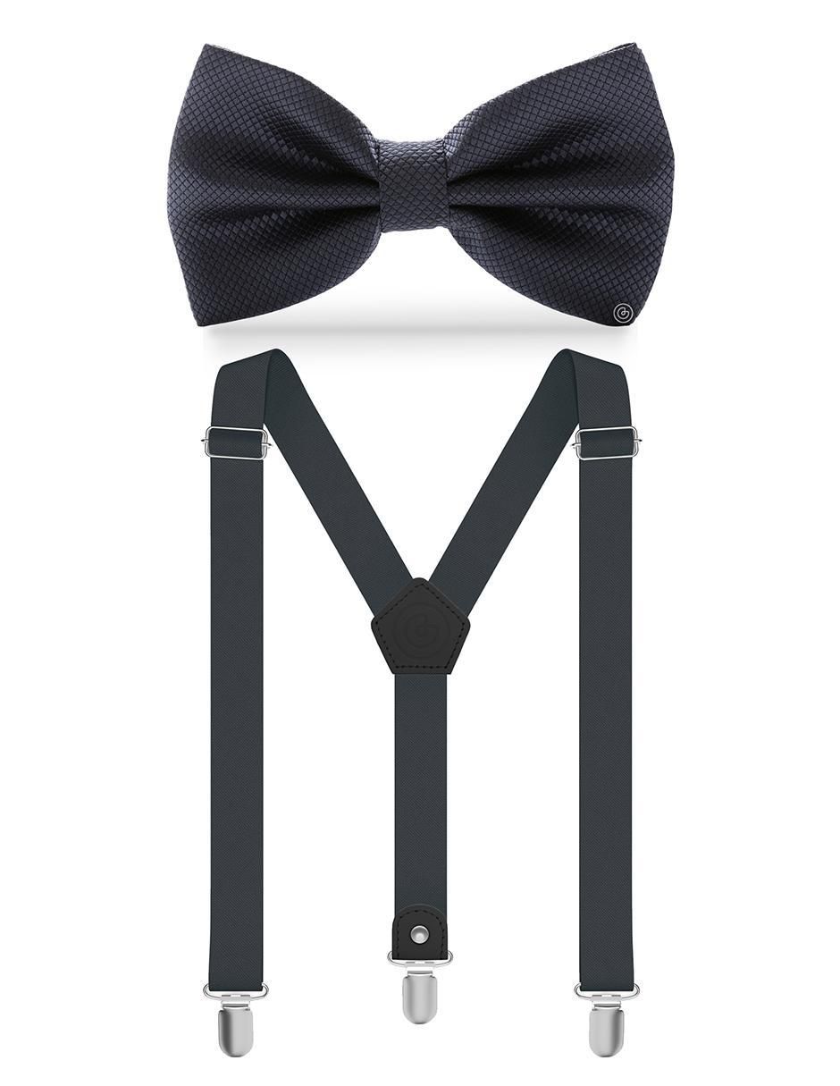 Set de moño y tirantes para hombre