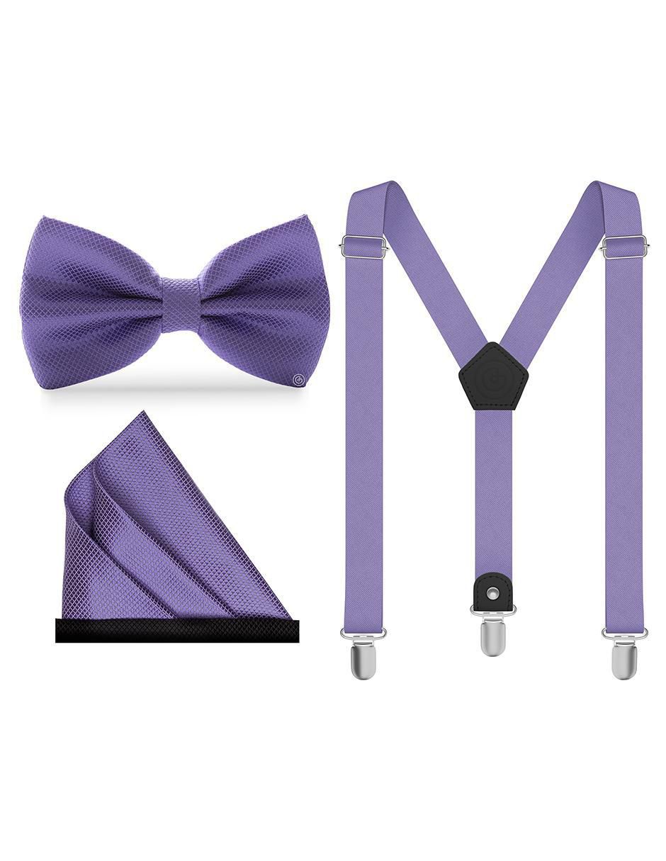 Set de moño y tirantes para hombre