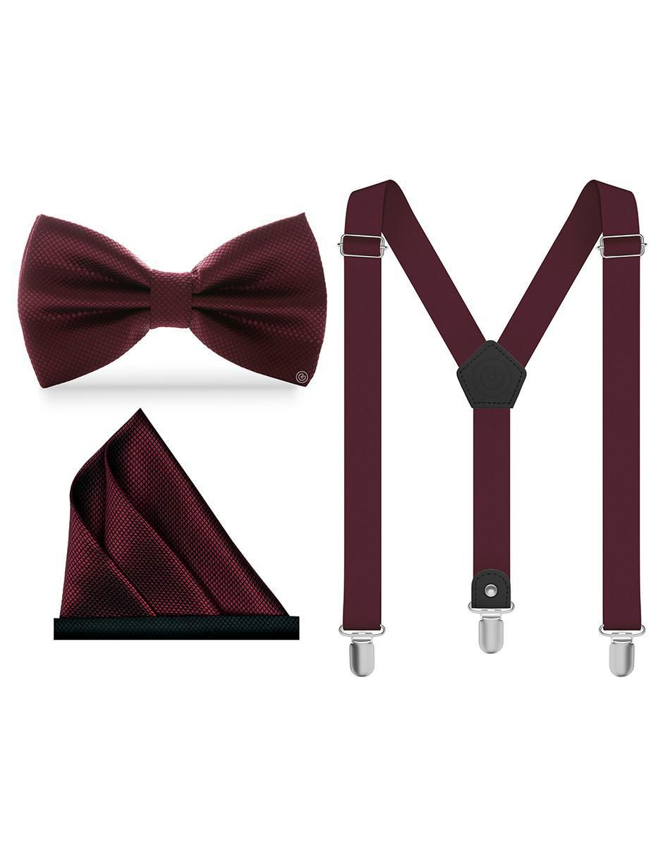 Set de moño y tirantes para hombre