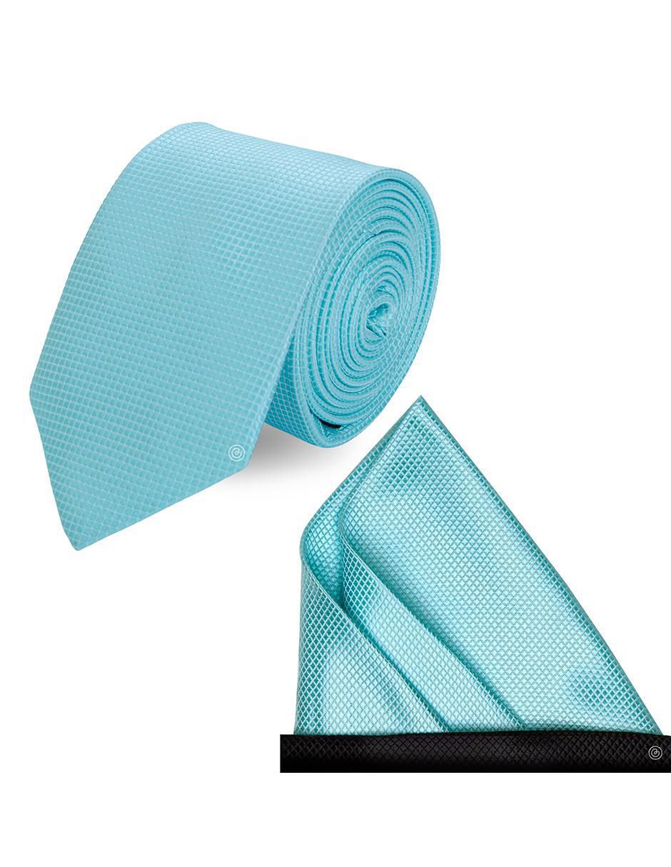 Set de corbata y pañuelo slim estampado geométrico para Hombre Set de corbata y pañuelo slim estampado geométrico para Hombre