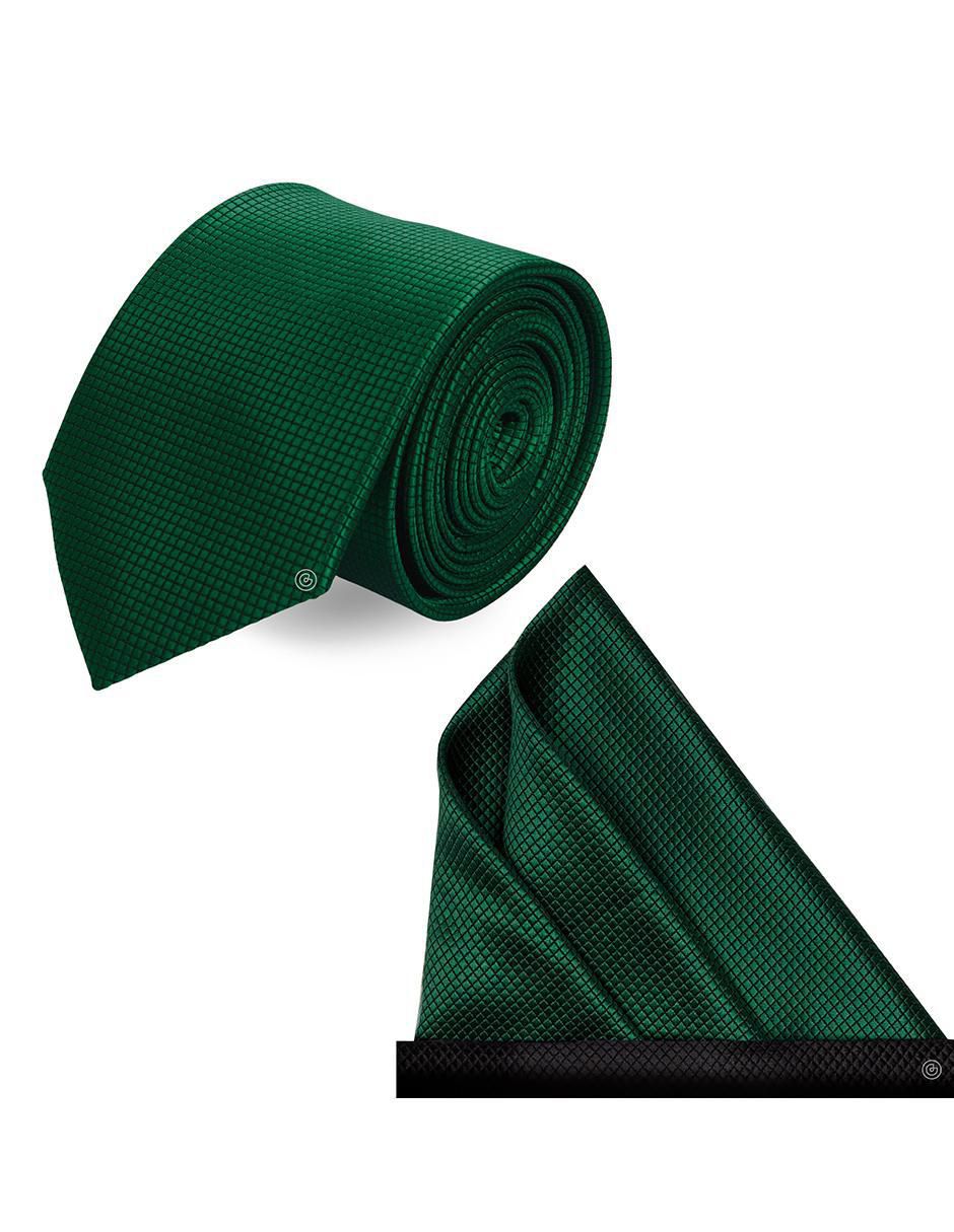 Set de corbata y pañuelo slim estampado geométrico para Hombre 1