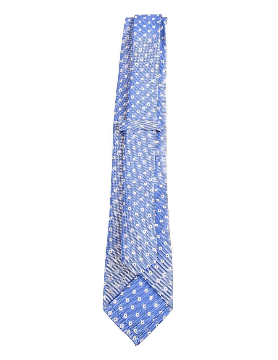 Corbata regular de seda estampado a cuadros para hombre 2