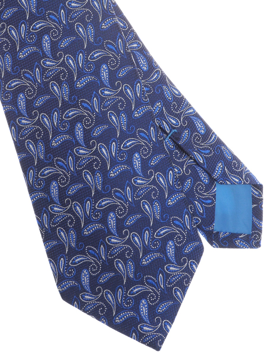 Corbata regular de seda estampada para hombre 1