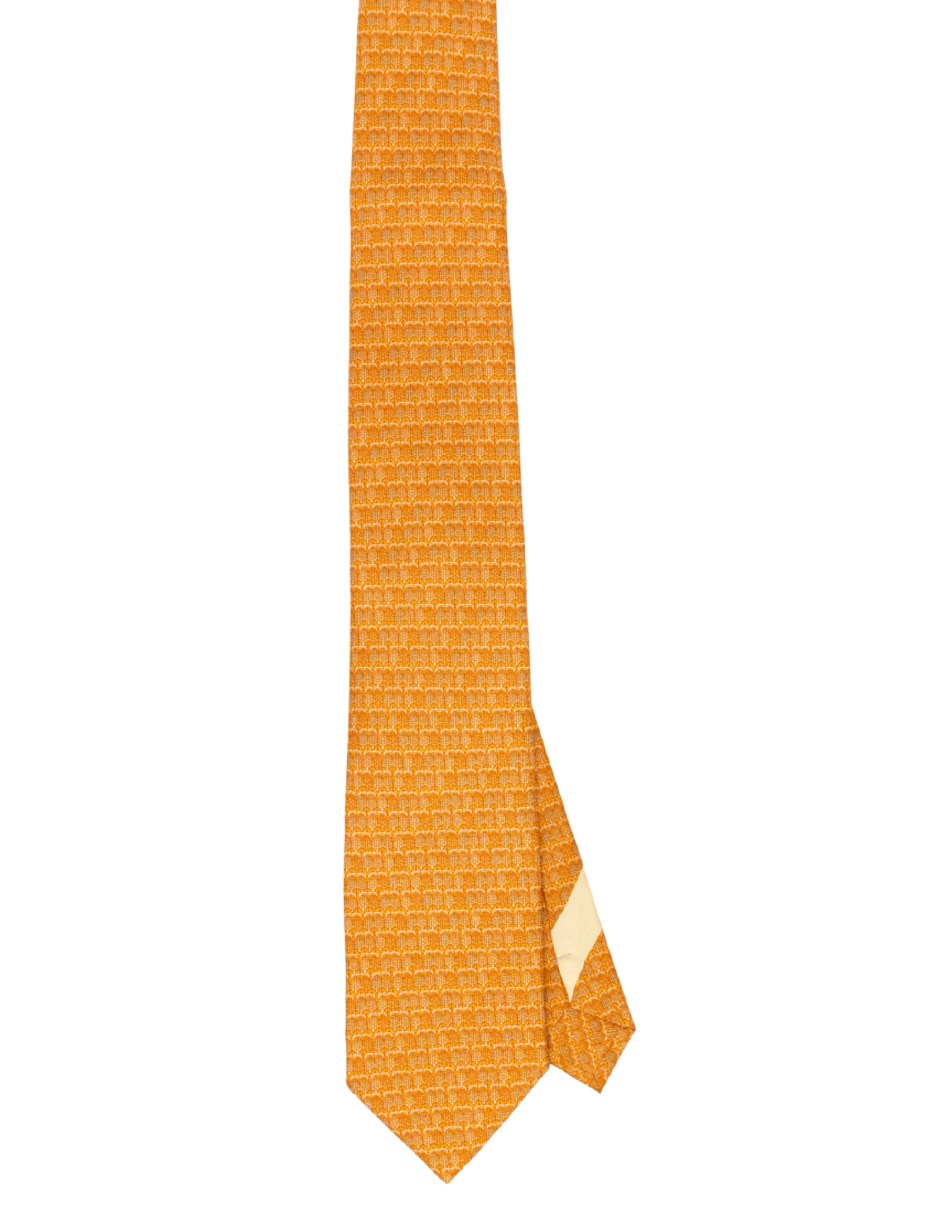 Corbata regular de seda estampado gráfico para hombre