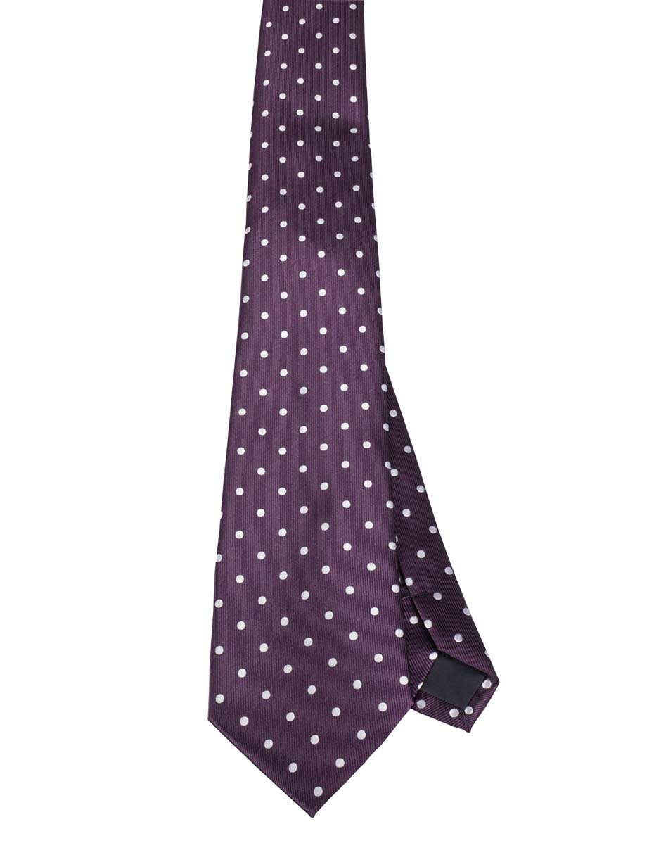 Corbata regular estampado a lunares para hombre 1