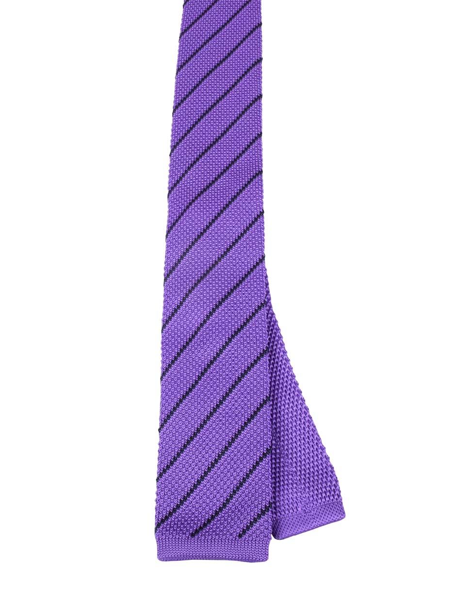 Corbata regular estampado a rayas para hombre 1