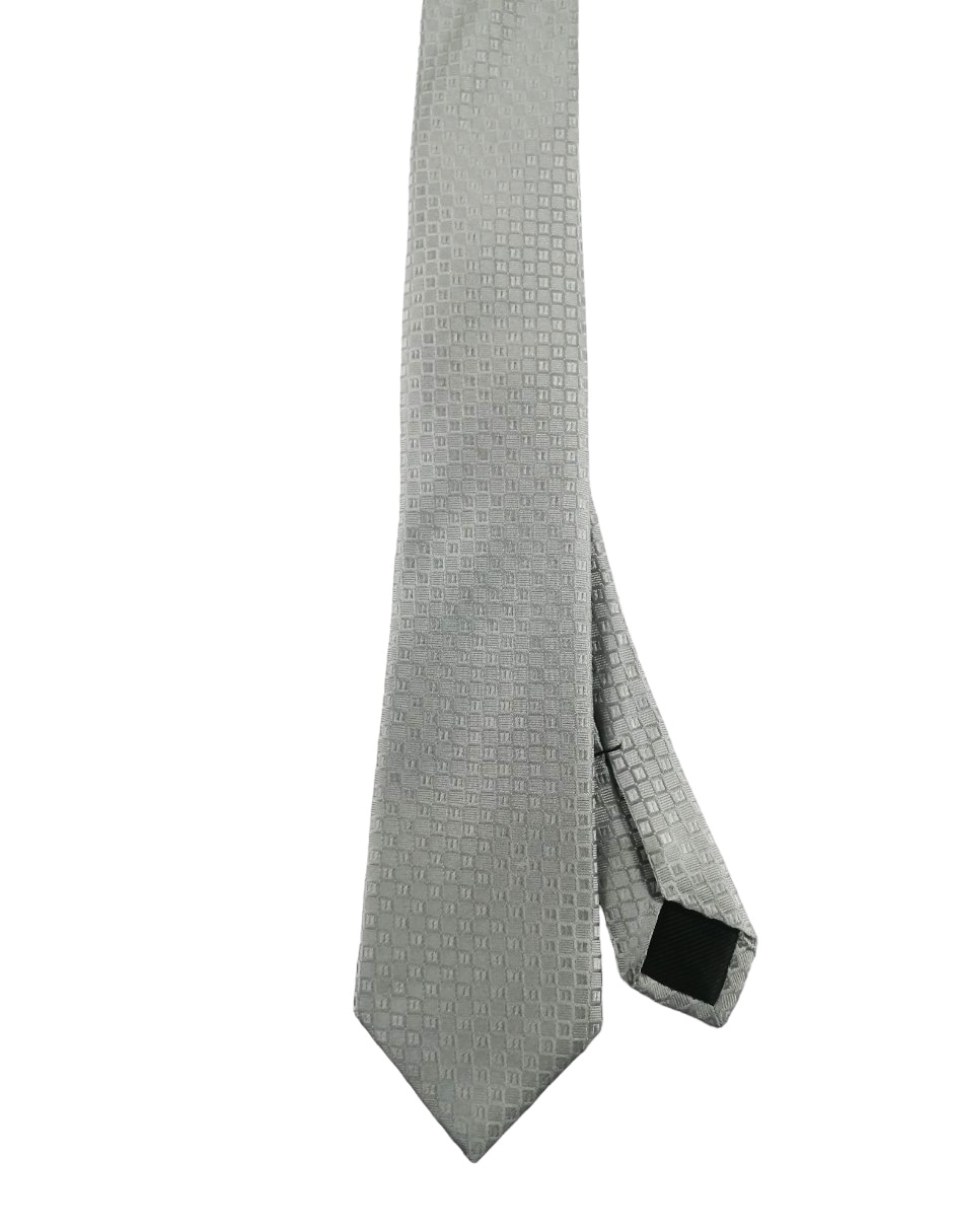 Corbata DKNY regular de seda estampado a cuadros para hombre 1