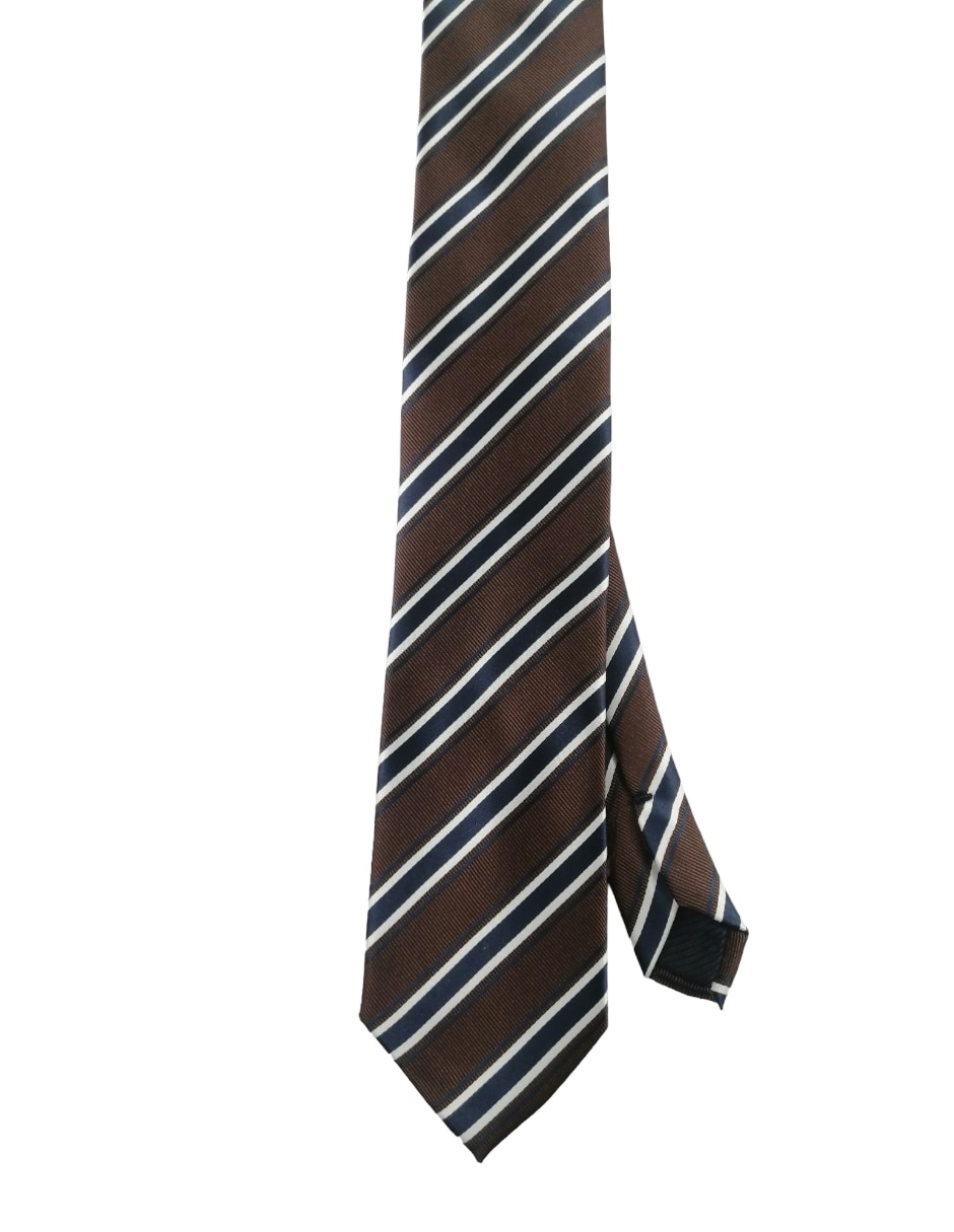 Corbata regular estampado a rayas para hombre 1
