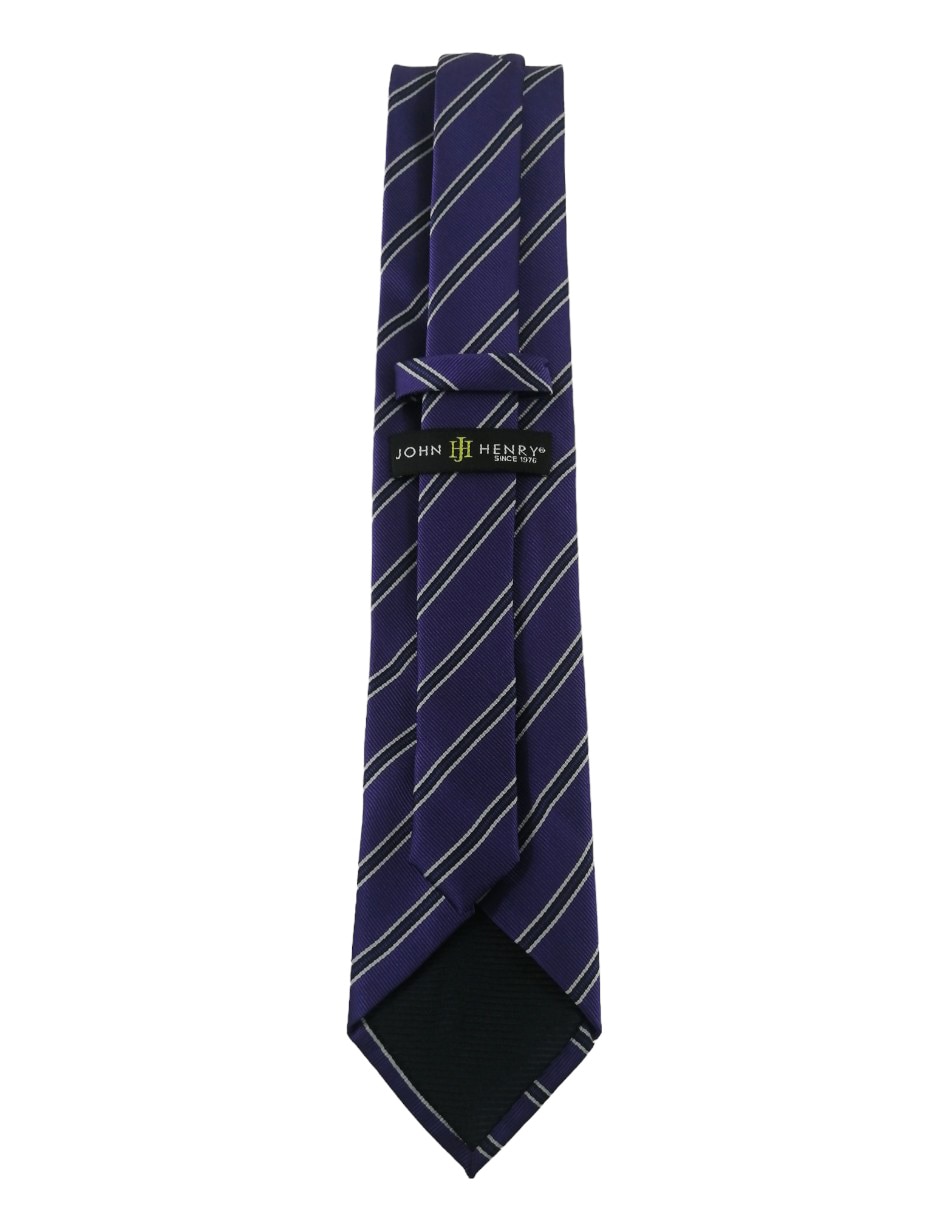 Corbata regular estampado a rayas para hombre 2