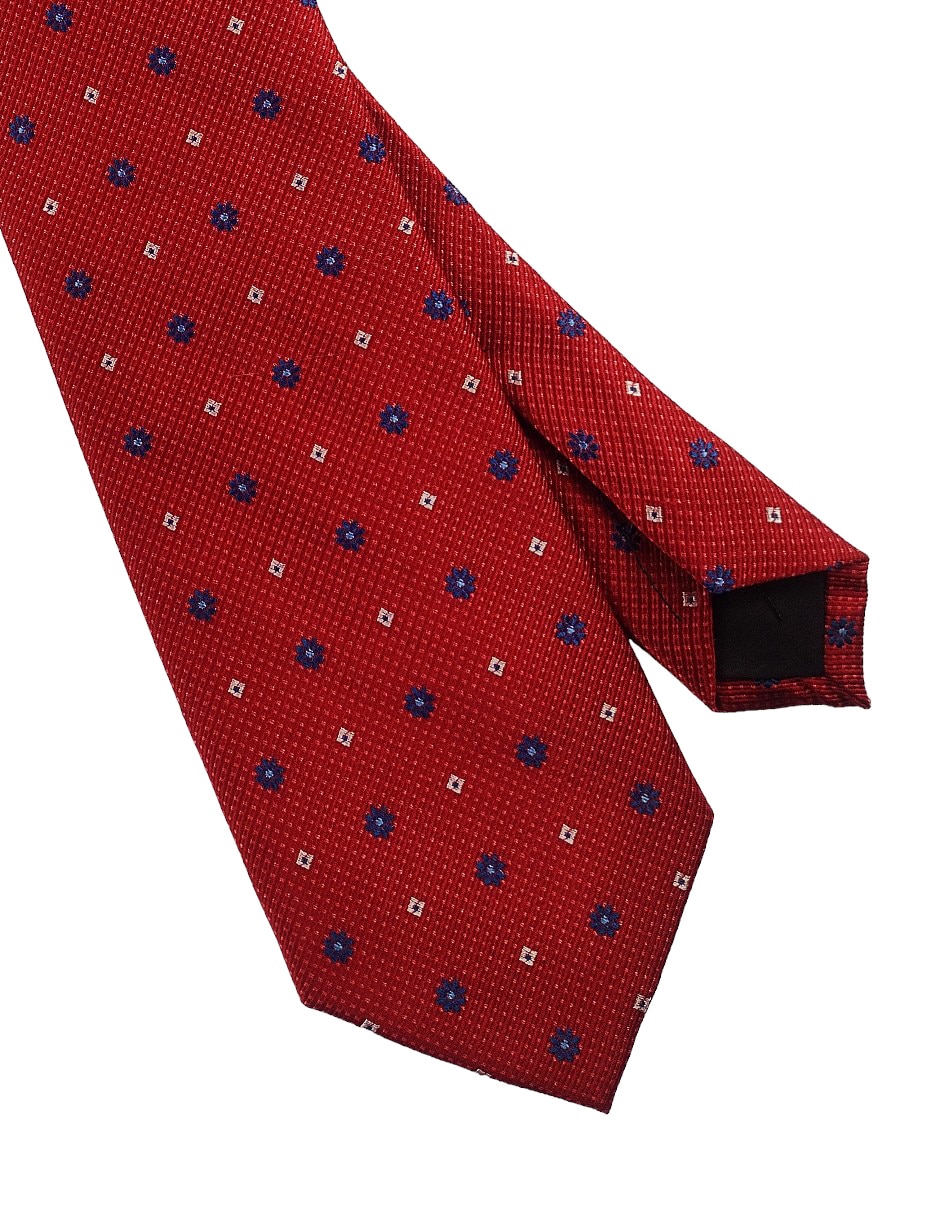Corbata regular de seda estampado microprint para hombre 2