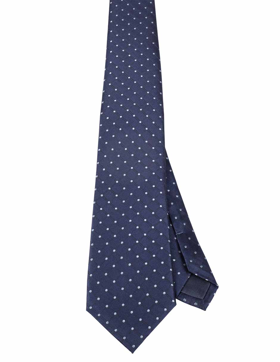 Corbata regular de seda estampado lunares para hombre 1