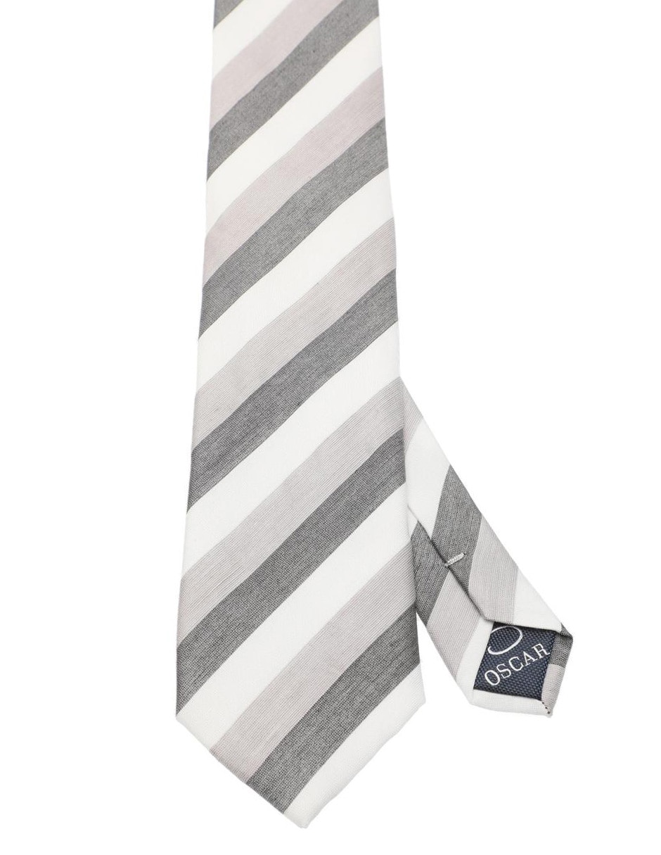 Corbata regular estampado a rayas para hombre