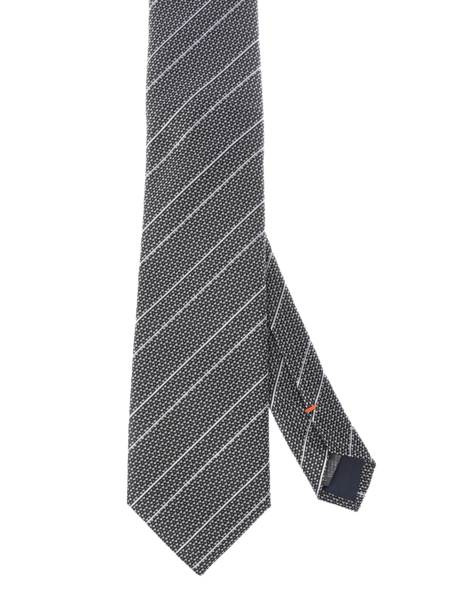 Corbata regular estampada a rayas para hombre