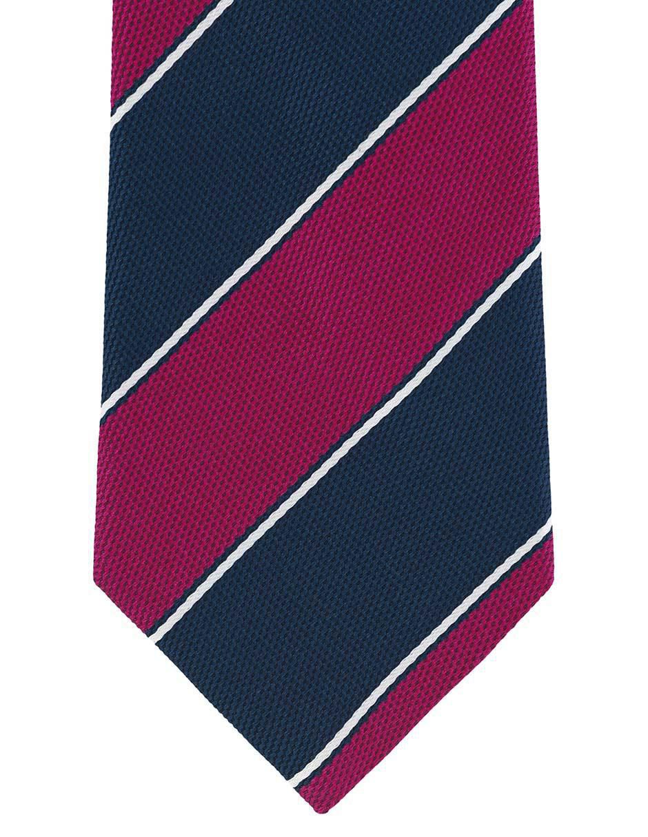 Corbata clásica de seda estampado a rayas para hombre