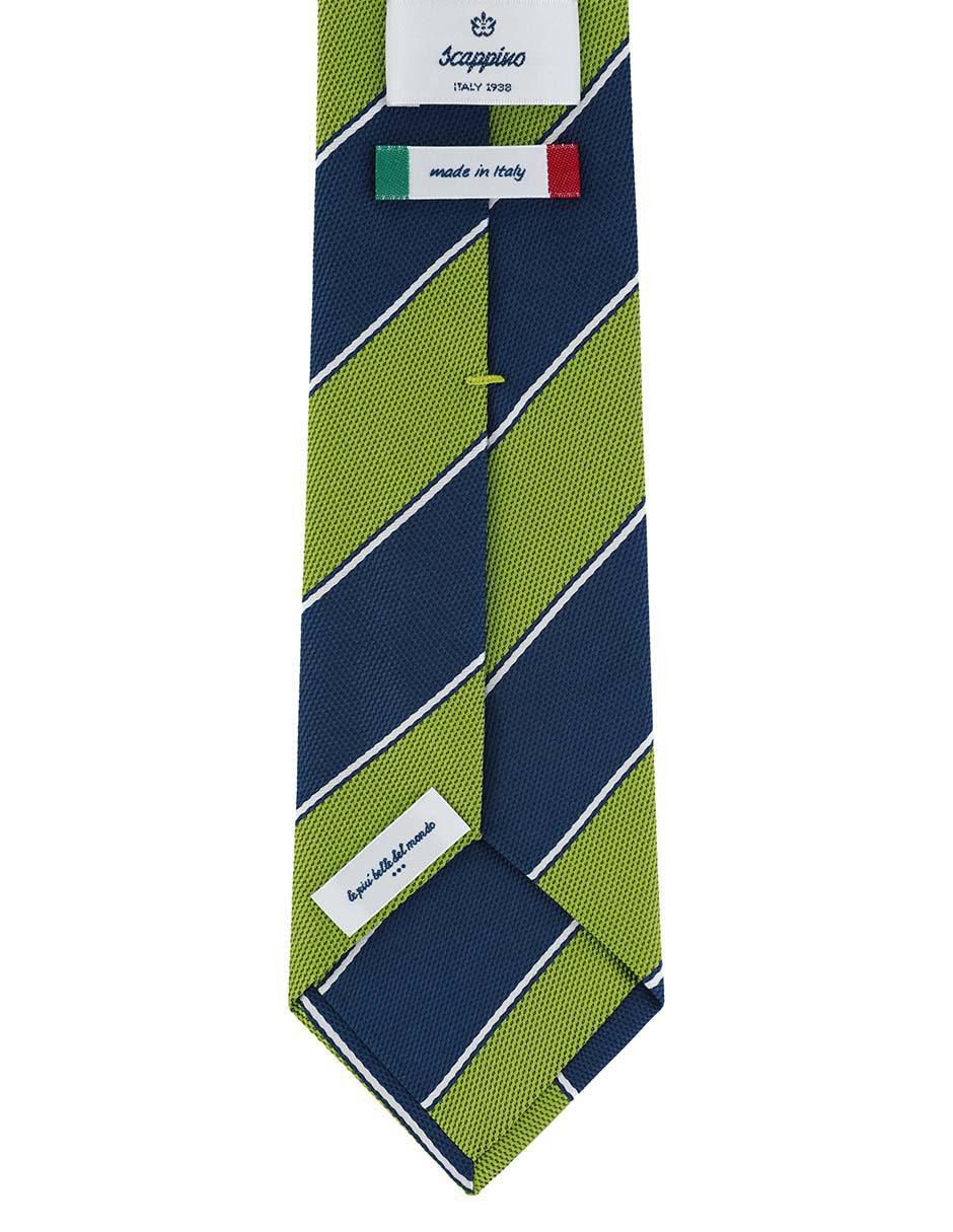 Corbata clásica de seda estampado a rayas para hombre 3