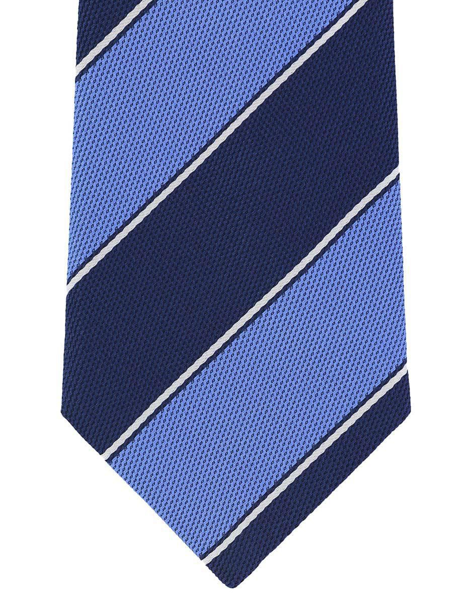 Corbata clásica de seda estampado a rayas para hombre