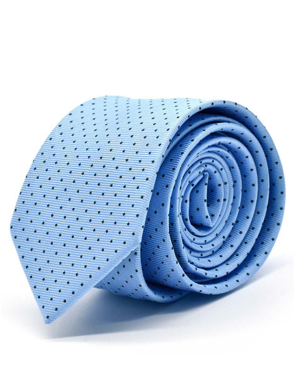Corbata U.S. Polo Assn regular de seda estampado lunares para hombre 2
