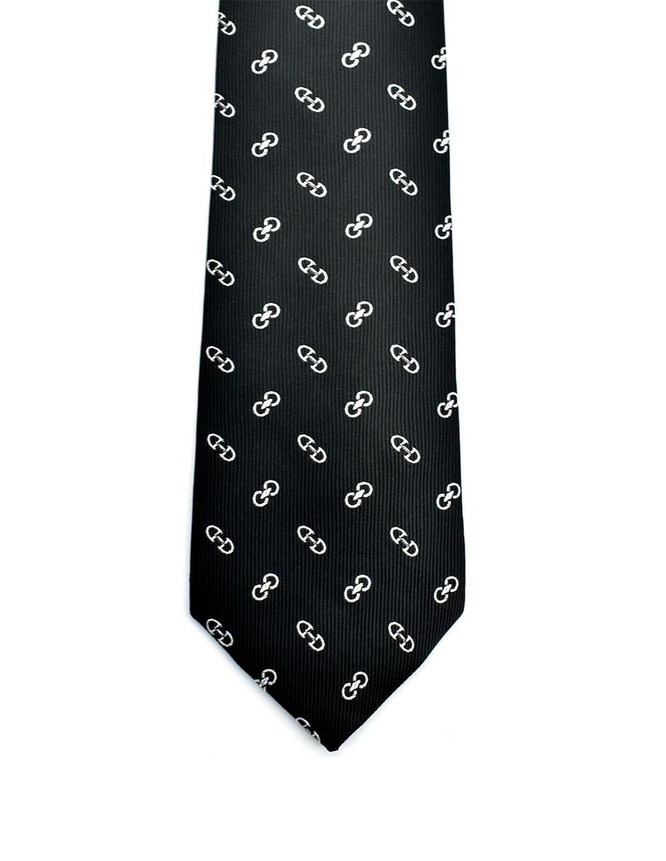 Corbata U.S. Polo Assn regular de seda estampada para hombre 3