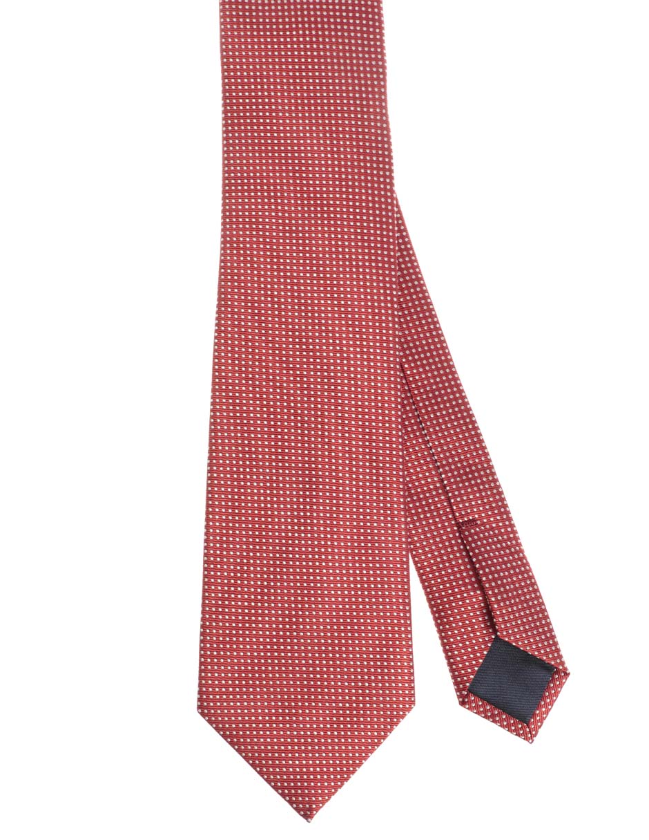 Corbata regular de seda estampado lunares para hombre